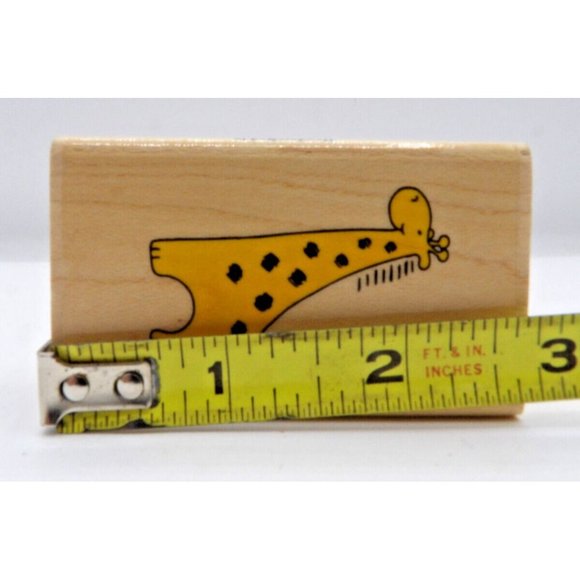 Stamp "Happy Giraffe" #FF1005 Stampendous ©2000 2¾" x 1 ½" - Picture 4 of 5